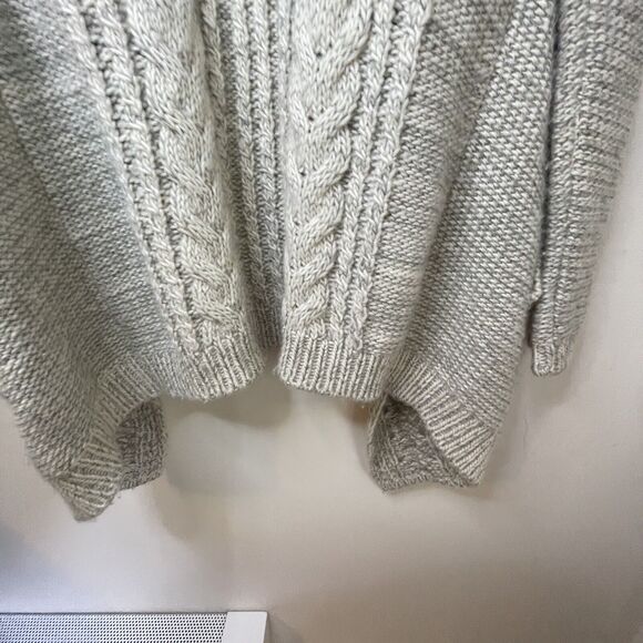 YIGAL AZROUEL Chunky Knit Merino Draped Front Cardi Sweater Women S OVERSIZE - Picture 14 of 15